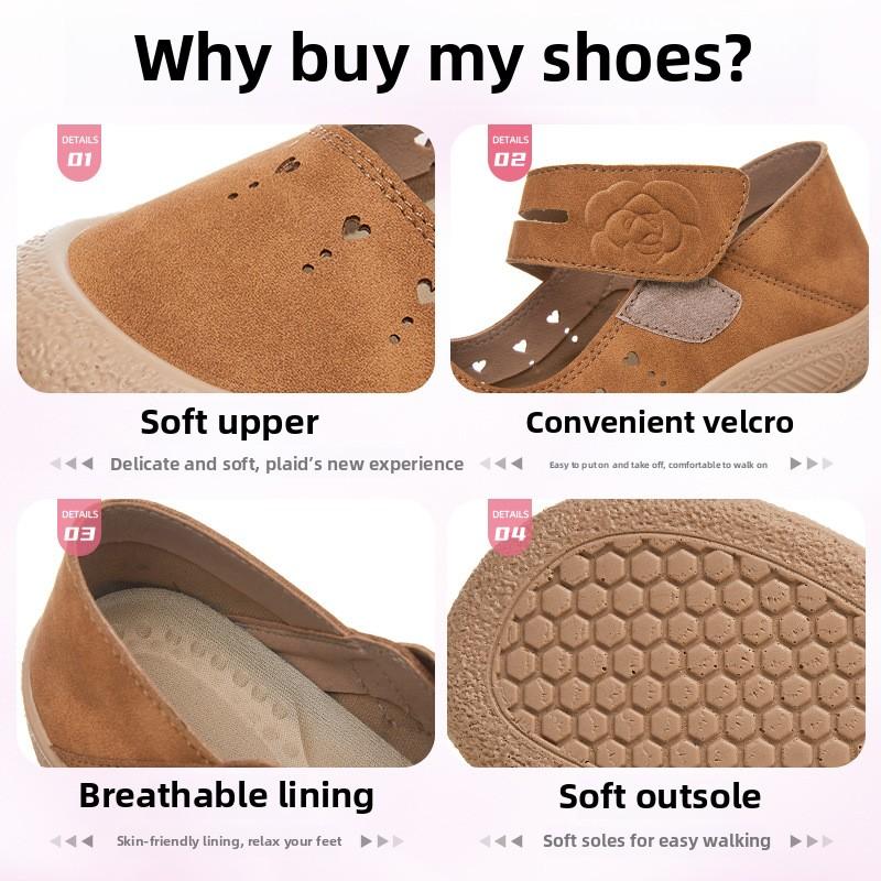 Women's Casual Summer 2025  Breathable Slip-On Shoes Comfort Anti-Slip Soft Sole Walking, Outdoor, Mom Shoes in Low-Cut Style