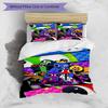 3pcs Duvet Cover Set (1*Duvet Cover + 2*Pillowcase, Without Core), Game Rainbow Friends Print Bedding Set, Bedroom Decor, All‑Season, Birthday Gift