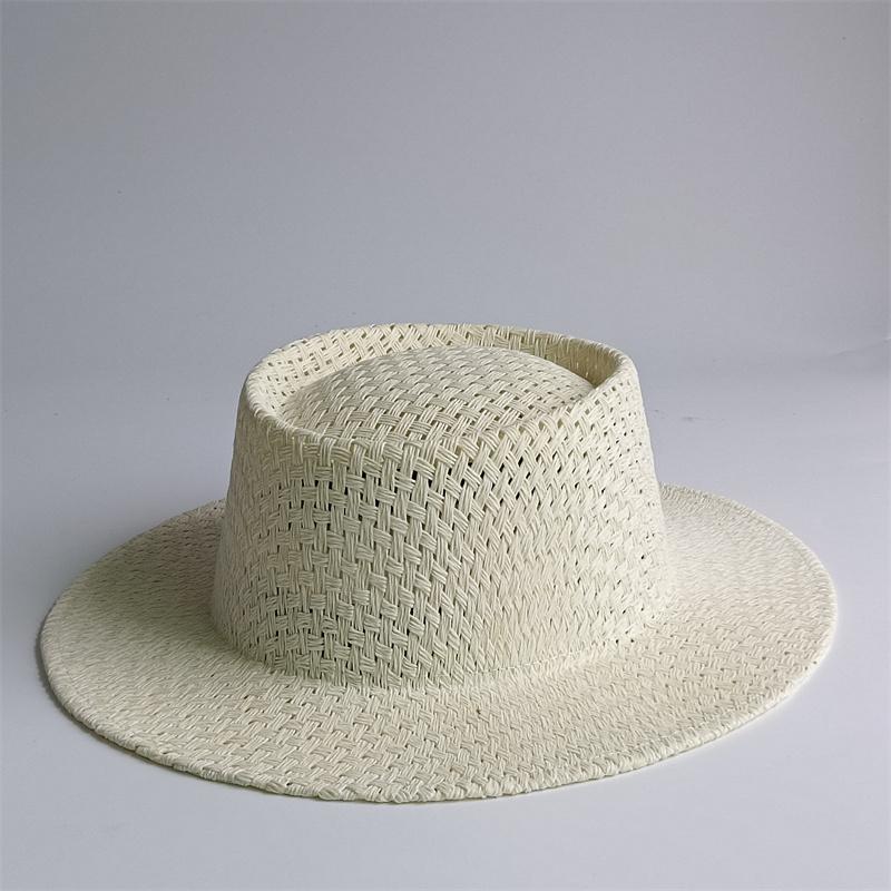 Cappello di Paglia Estivo 2026 Nuovo Cappello di Paglia Francese a Tesa Piatta Elegante Cappello da Sole da Esterno per Donna Cappello Estivo gorras spiaggia