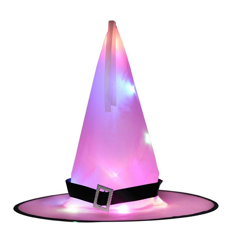 LED Light-up Witch Hat - Halloween Ghost Festival Decoration Prop