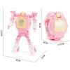 Hot! Cartoon Transformable Robot Electronic Wristwatch Digital Display Watch Child Boy Girl Toy