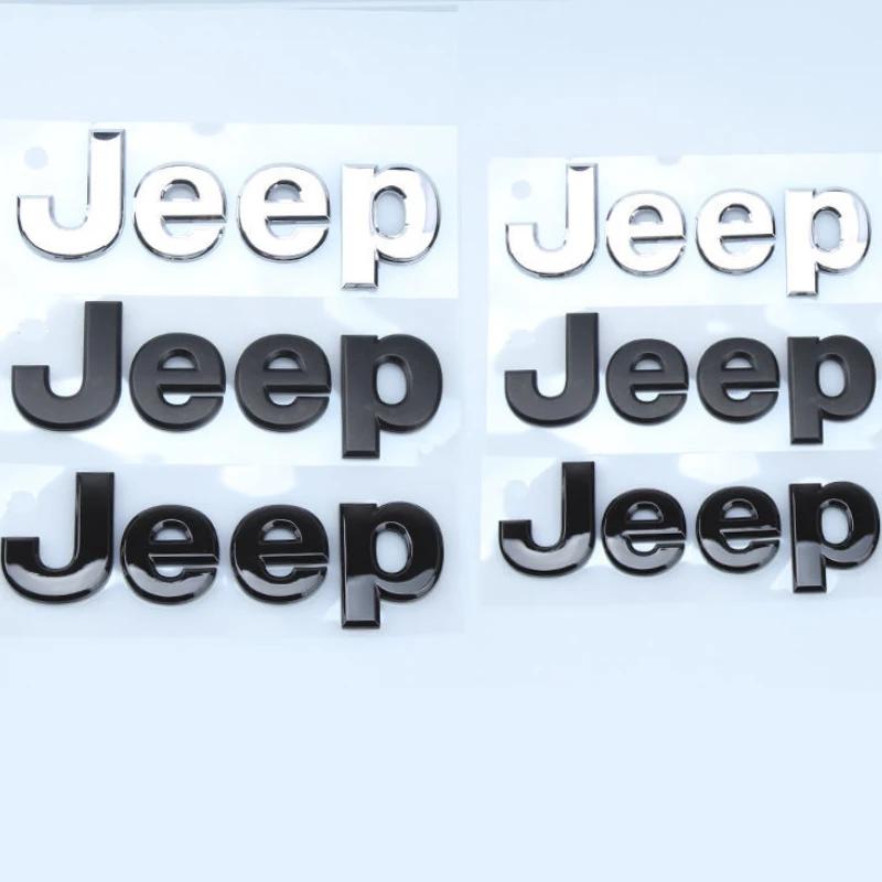 Car Front Rear Emblem for Jeep Wrangler JK JL Compass Renegade Grand Cherokee Commander Patriot Liberty Side Trunk Logo Stickers AMS1