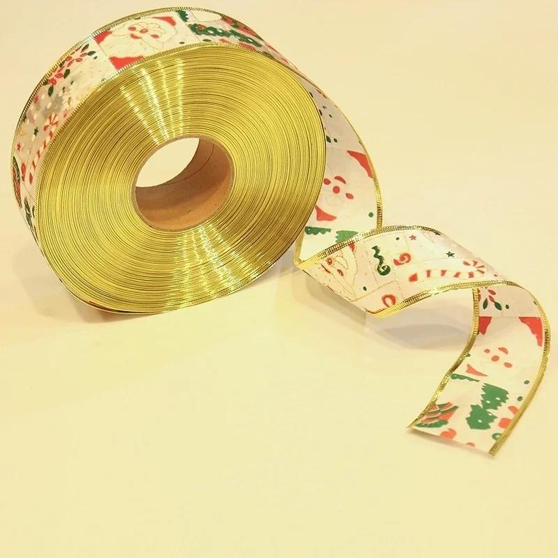 1pcs Christmas Decoration Ribbon Christmas Tree Decoration Ribbon Tie Gift Box Decoration Ribbon