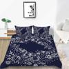 3D Jacquard Bedding Down Quilt Cover Pillowcase 2 or 3 Pieces of Datura Printed Microfiber Fabric Single Bed Double Bed Washable Ultra-soft Bedding