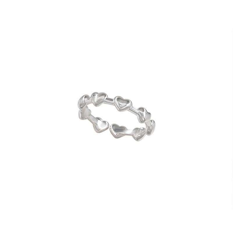 Pure Chic 925 Silver Heart Ring With Unique Geometric Shape Perfect For Fashion Forward Women