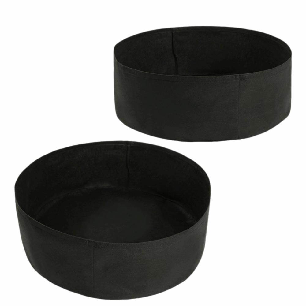 2PCS Durable 15 Gallon Grow Bag Round Heavy Duty Raised Planter Bag Black Fabric Plant Grow Bag Outdoor Gardening