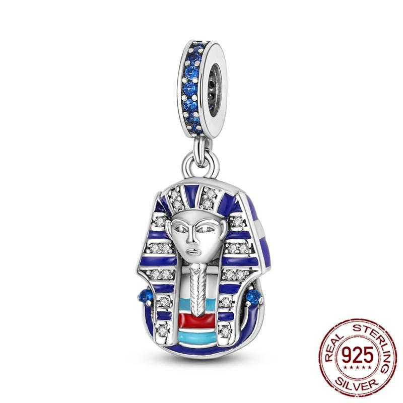 Mula Koppar Blå Resa Flygplan Berlocker Hänge Pärlor Passar Originalpan Armband Smycken För Kvinnor Diy Gåva