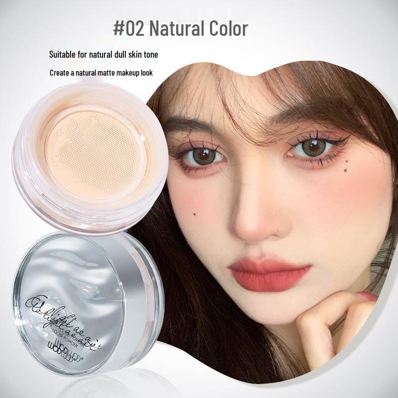 WODWOD Heart-Pleasing Silky Matte Translucent Setting Powder - Brightening Waterproof Oil Control естественный