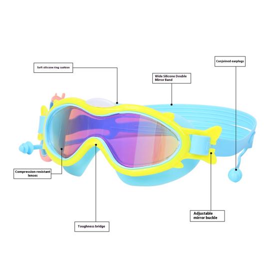 Children's Swimming Goggles Anti-Fog Waterproof Pool Glasses High-Definition Clear View Swim Goggles for Kids 6-14