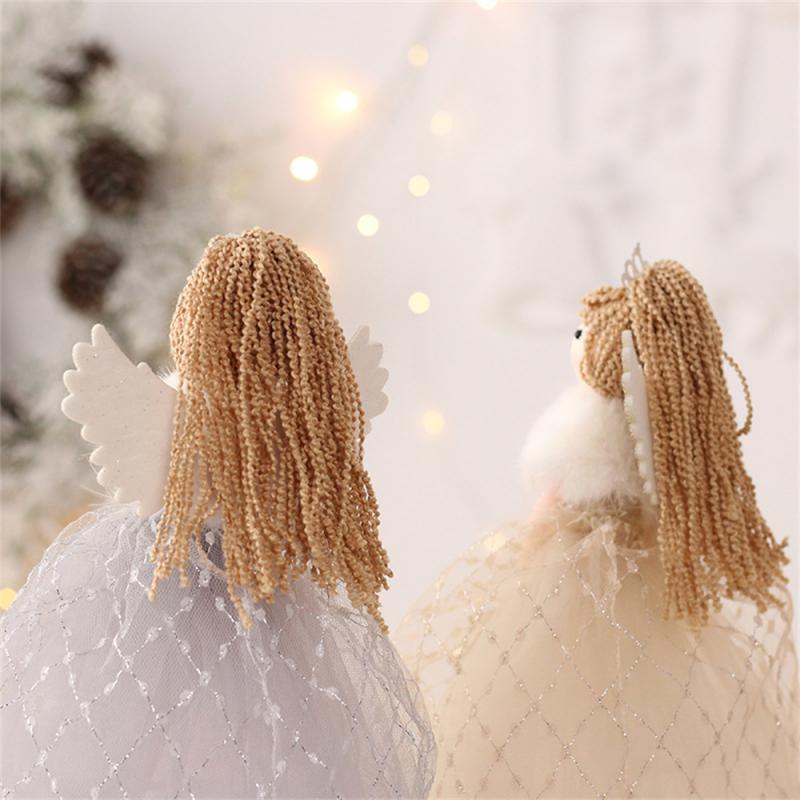 1~10PCS Cartoon Cute Angel Pendant Christmas Tree Topper Delicate Top Angel Statue Ornament For New Year Home Christmas