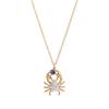 New Fashion Ocean Cute Crab Zircon Pearl Pendant Necklace