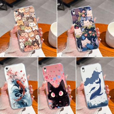 Telefono dėklas, skirtas Huawei P7 P8 P9 P10 P20 P30 P40 P50 P50E Pro Plus Lite, su mielu kačiuko raštu, skaidrus silikoninis, apsaugantis nuo kritimo, itin plonas dėklas, skirtas Huawei Capa