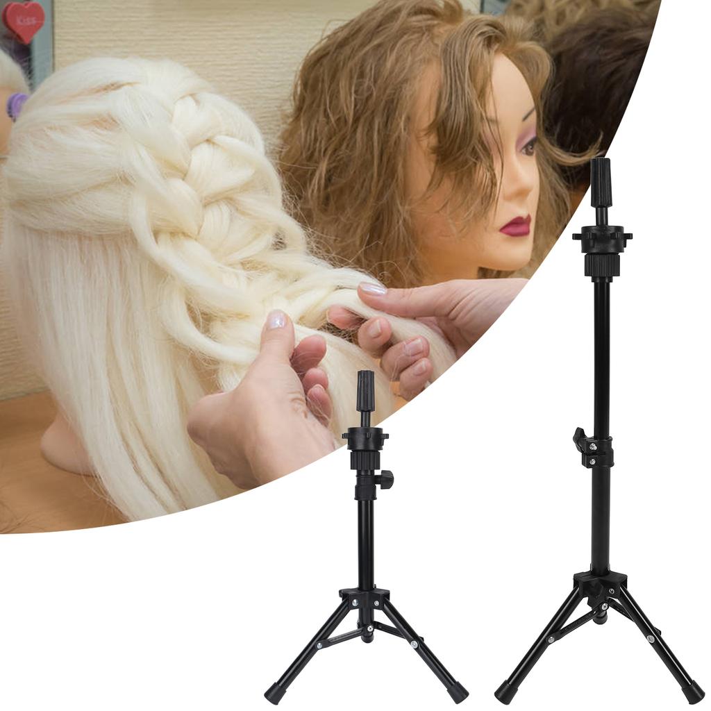 Mannequin Head Stand Adjustable Cosmetology Mannequin Training Tripod for Hairdressing Training
