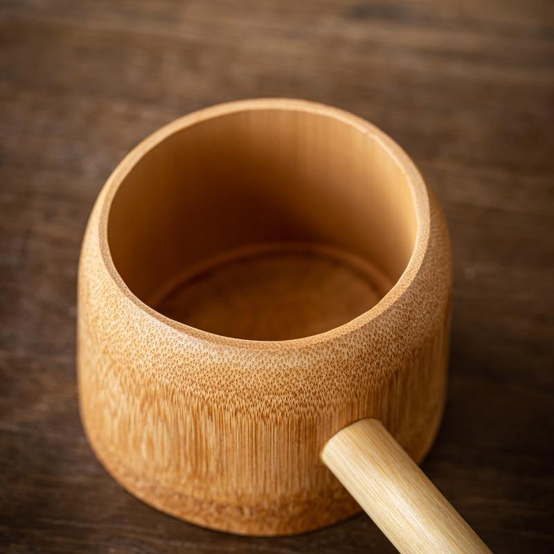 400ml Soup Serving Ladle Bamboo Water Ladle Soup Kitchen Utensils Japanese Ladles Style Ladel Spoons Kitchen Garden