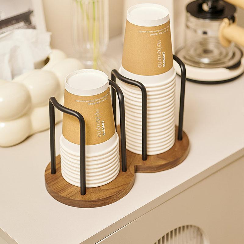 BAKALA 1pc Paper Cup Holder, Disposable Cup Dispenser, Household Cup Organizer, Cup Storage Rack For Bathroom Kitchen Countertop