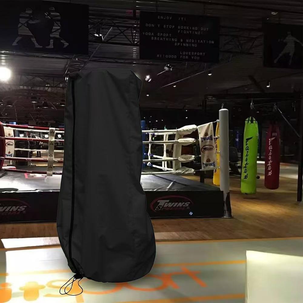 Kraftigt Svart Utomhusboxningssäck Dammfritt Skydd - Fristående Skydd för Tunga Säckar, Boxningsträning