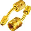 2pcs R410A Adapter 5/16 inches SAE Female to 1/4 inches SAE Male Flare for Air Conditioners HVAC