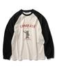 SUPERSUB Space Alien Raglan Long Sleeve Tee - Cream/Black