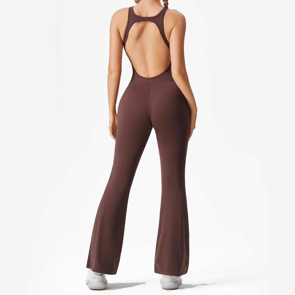Slimming Yoga Dance Jumpsuit: Body-Shaping, Hip-Lifting, Micro-Flare Fitness Wear