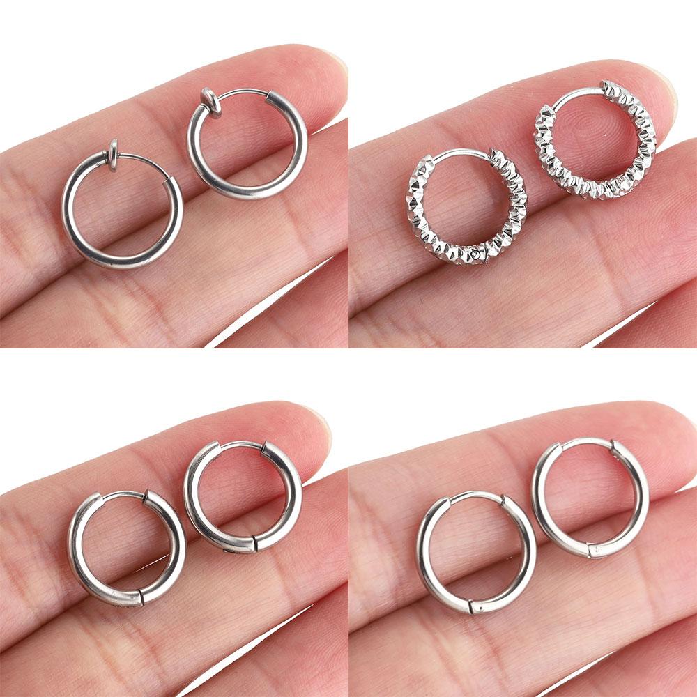 6pcs Stainless Steel Earring Hoop Women Earrings Korean Earrings Hoop Earring for Women Female Earring Jewelry Gifts