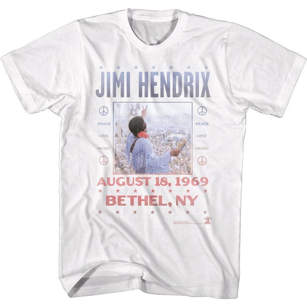 Jimi Hendrix Live at Woodstock 1969 Men T Shirt XXXL