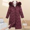 Fashion Winter Woman Coats Hooded Faux Fur Collar Thick Warm Plus Size Long Parkas Loose Women's Jackets