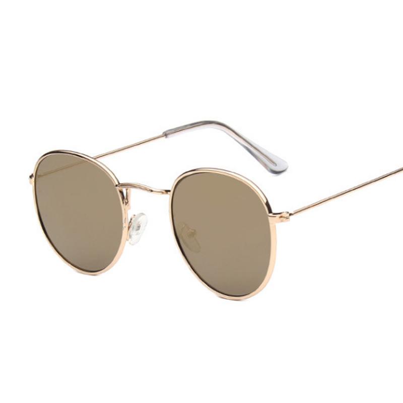 Brand Designer Round Retro Sunglasses Man Classic Vintage Sun Glasses Male Small Frame Metal Outdoor Travel