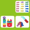 Montessori Fishing Toy for Toddlers Soft Fabric Play Mat with Fish & Stacking Buckets Early Learning Educational Game for Babies 1-3 Years Old