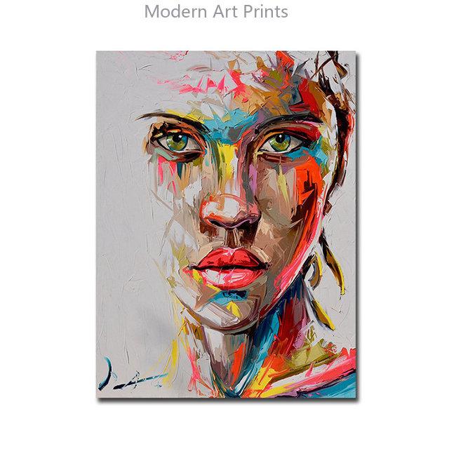 Colorful Woman Portrait Graffiti Art Posters Print Abstract Nordic Girl Canvas Paintings On The Wall Art Pictures for Home Decor