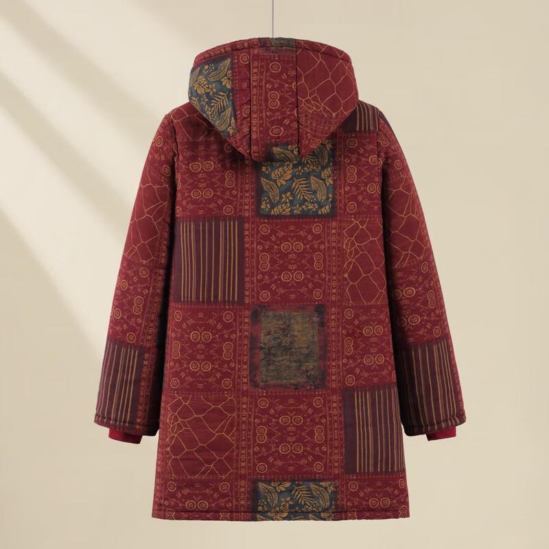 Yalu 2025 Women's Mid-Length Hooded Winter Cotton Coat