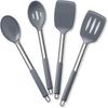 4Pcs Silicone Spatula Spoon Set Cooking Utensils Spatula Spoon Kit Nonstick Heat Resistant Slotted Spatula Solid Spoon Cookware