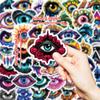 New 50 Creative Personality Demon Eye Graffiti Waterproof Decorative Stickers Premium Blue Pupil Stickers
