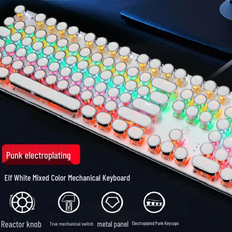 820A Retro Punk Luminous Mechanical Gaming Keyboard