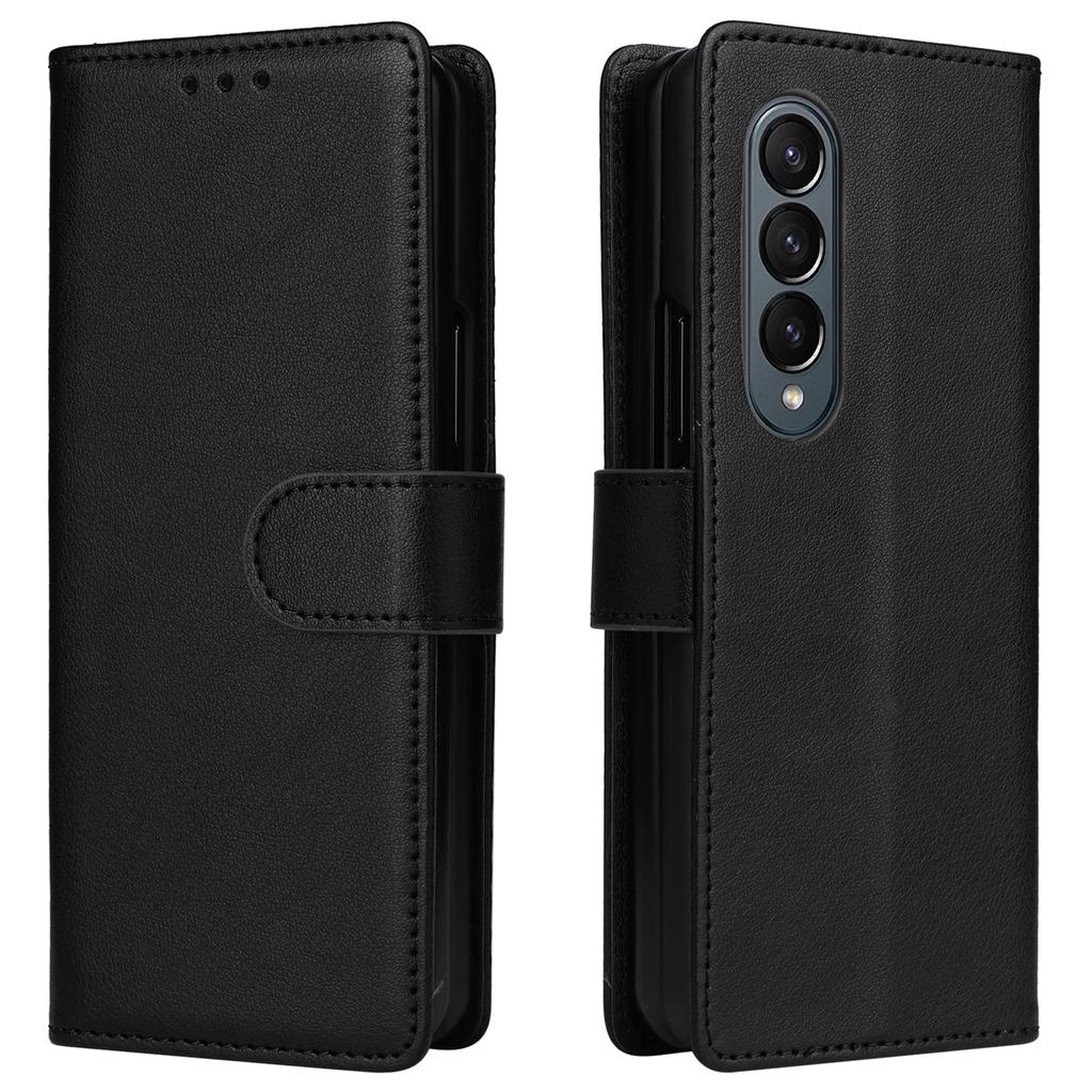 For Samsung Galaxy Z Fold4 5G Case PU Leather Phone Cover with 3 Card Slots
