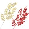 45Cm melon seed leaves, Christmas gold dust plastic leaves, Christmas tree photo frame European flower arrangement decorative bayberry leaves
