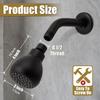 Silicone Nozzles Shower Heads Matte Black 360 Rotation Spray Shower Powerful Water Flow Rustproof Rain Shower Head Bathroom Use