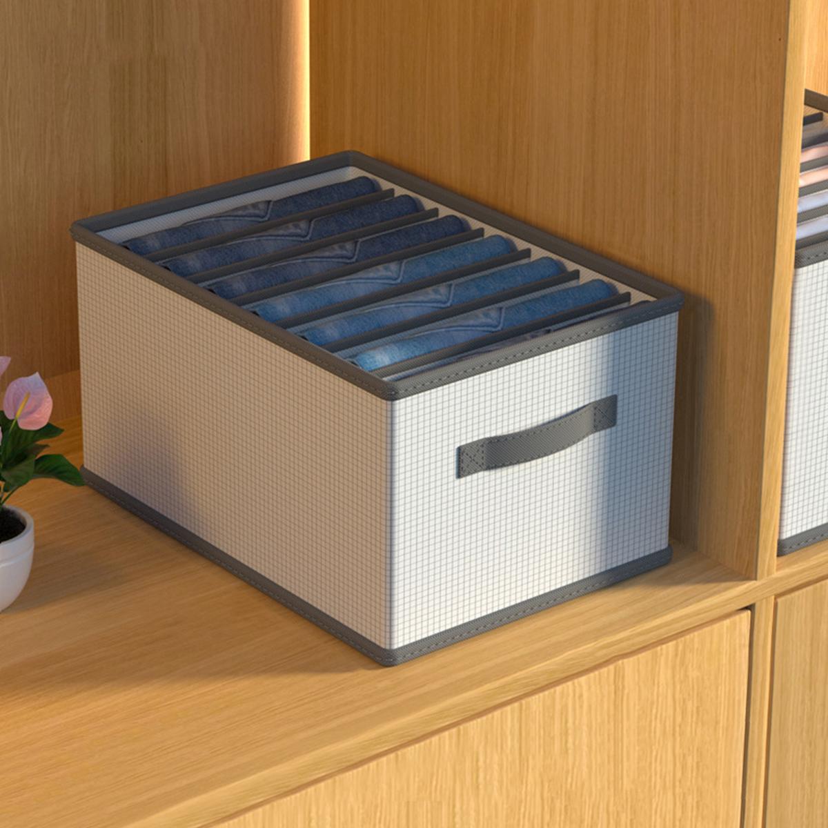 

1 шт. Коробка для хранения одежды и брюк, Портативная складная коробка для хранения в гардеробе 1pc