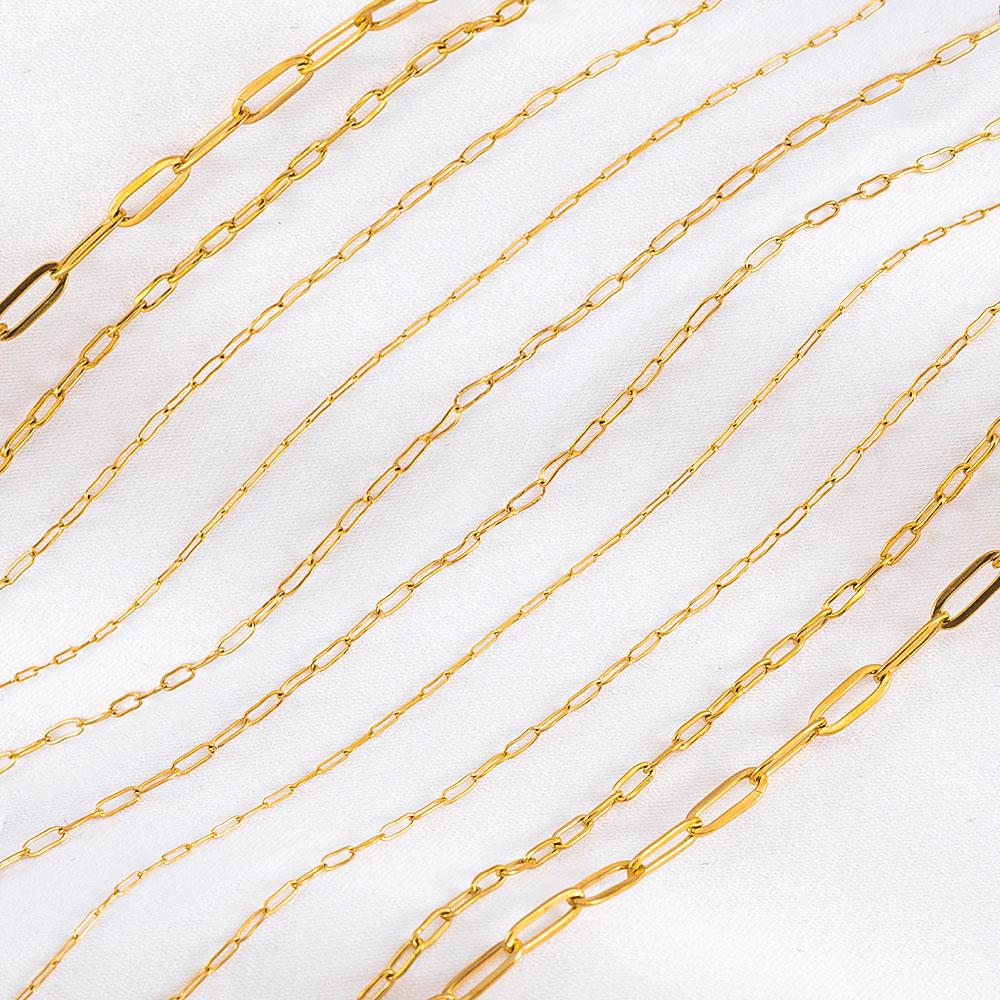 0.5M 1M 2M Gun Black Stainless Steel 2.5mm To 6mm Thin Frame Link Chain for Jewelry Making Findings DIY Necklace Bracelet Chain