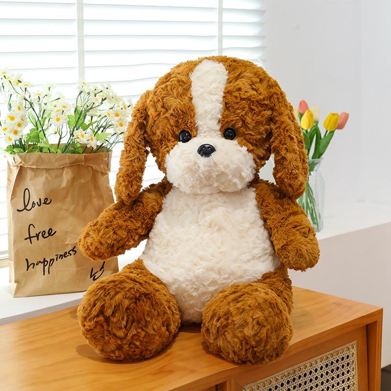Cute Curly Puppy Plush Toy Claw Machine Doll Home Furnishing Pillow Ring Exchange Gift Car Pillow