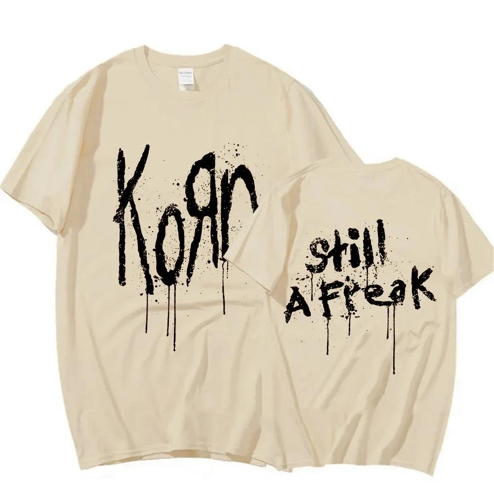 T-shirt d'été à manches courtes pour homme, haut tendance, décontracté, style streetwear, musique Korn