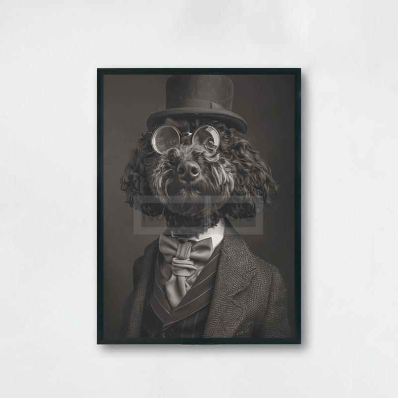 Gentleman Vintage Animals Poster Antique Design Prints Canvas Painting Retro Wall Art Pictures Home Room Monochrome Decoration