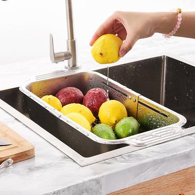 Stainless Steel Drain Basket Retractable Sink Strainer Basket For Washing Basin Bowl Chopsticks Plate Sink Drain Tray