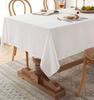 White Cotton Tablecloth For Table 140X240Cm