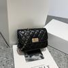 Vintage Solid Color Small Square Shoulder Bag With Chain For Daily Casual Use