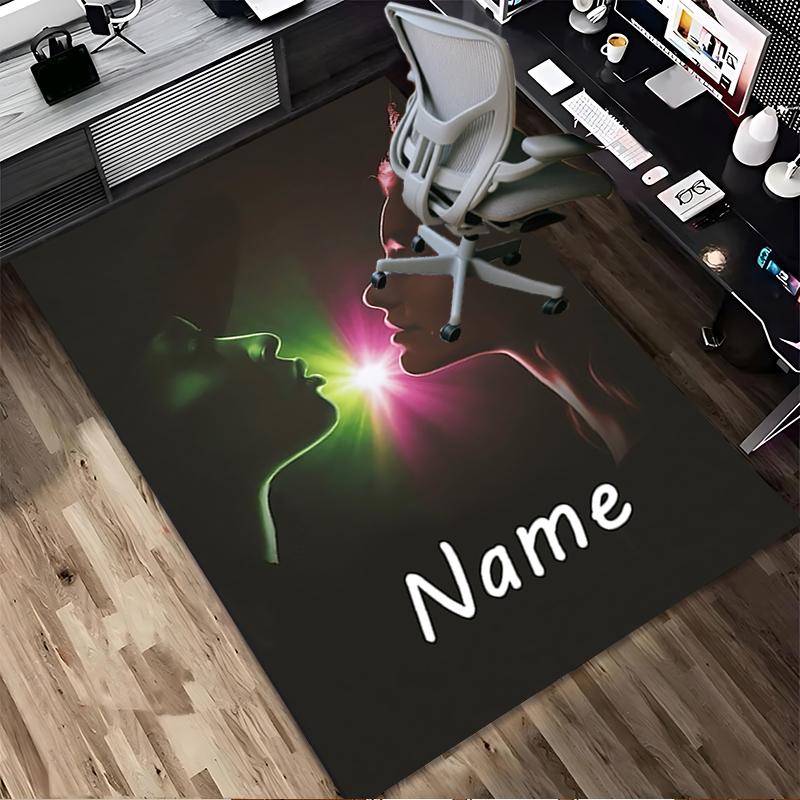 Personalized Name Light Shadow Living Room Non-Slip Area Rug Soft Carpet for Bedroom Playroom Sofa Office Home Decor Doormat