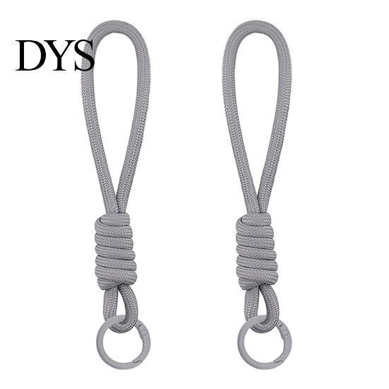 High Elasticity Rope Strap 2Pcs Braided Pendant Lightweight High-Elastic Keychain Holder with Soft Touch Wrist Reinforced Knot Design Macaron