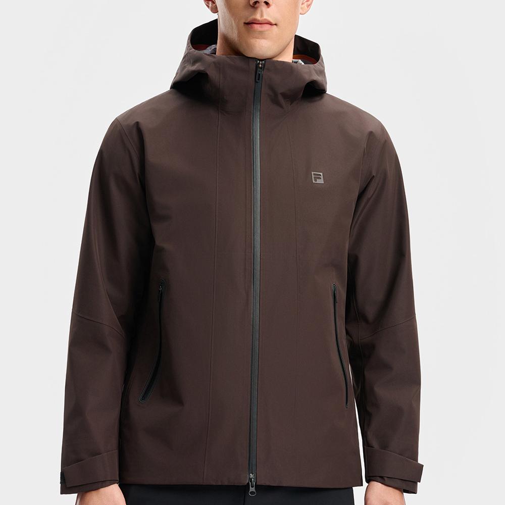 FILA Fitness Fashion Outdoor Versatile Detachable Waterproof Warm Two-Piece Set Men Outerwear Black A11M541704FDR
