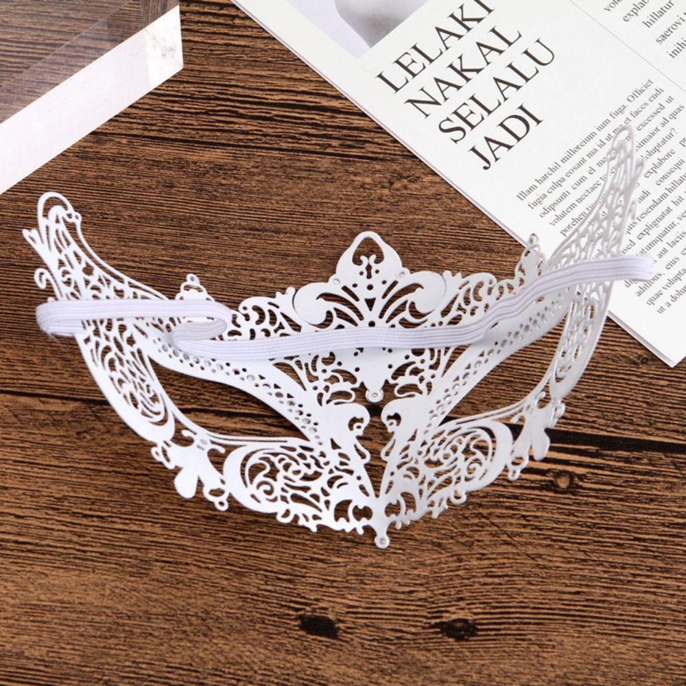 Creative Retro Half Face Mask Rhinestone Masquerade Mask Elegant Metal Eye Mask  Masquerade Jewelry