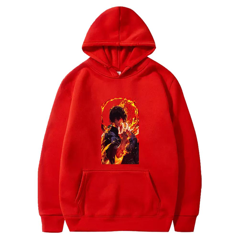 Anime Fire Force Shinmon Benimaru Hoodie Manga Graphic Print Sweatshirt Men Unisex Clothing Long Sleeve Loose Hooded Streetwear