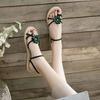 Fashion Korea Original No Heel Beach The Best Sandals for Women Asian Size 2025 Trend Anti Slip Hot Chic and Elegant Daily Woman Shoes